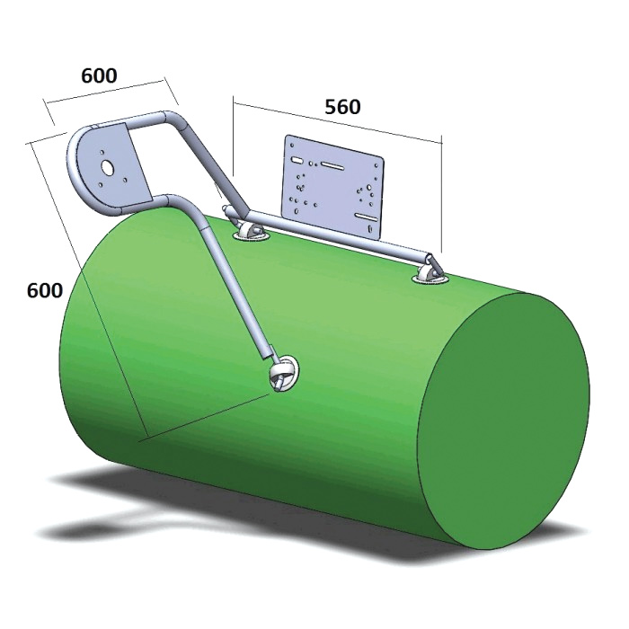 Стойка рулевая с креплением на баллон надувной лодки 25мм в Коломне