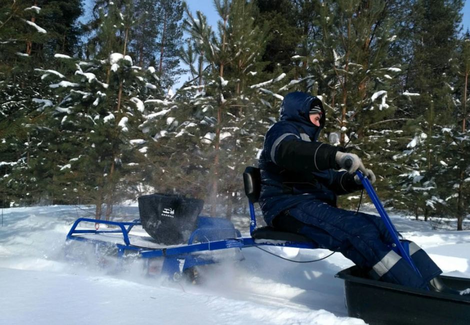 Мотобуксировщик толкач Альбатрос-XL8 с модулем. С фарой, склизы в Коломне