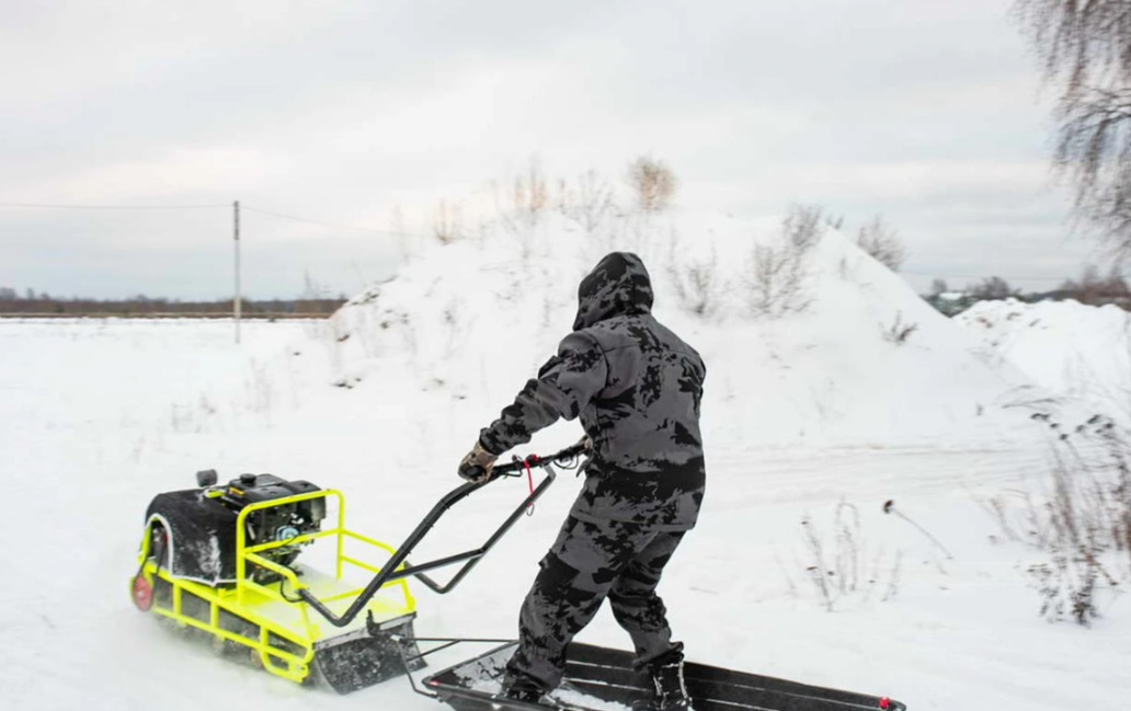 Мотобуксировщик Бурлак ХОЗЯИН-1 (капот ткань) в Коломне