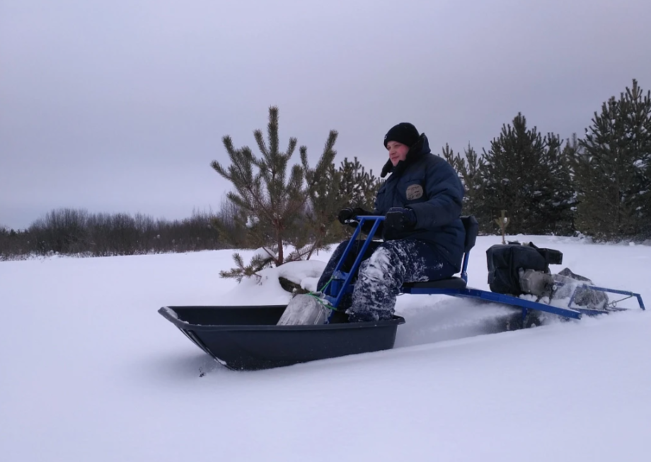 Мотобуксировщик толкач Альбатрос-XL8 с модулем. С фарой, склизы в Коломне