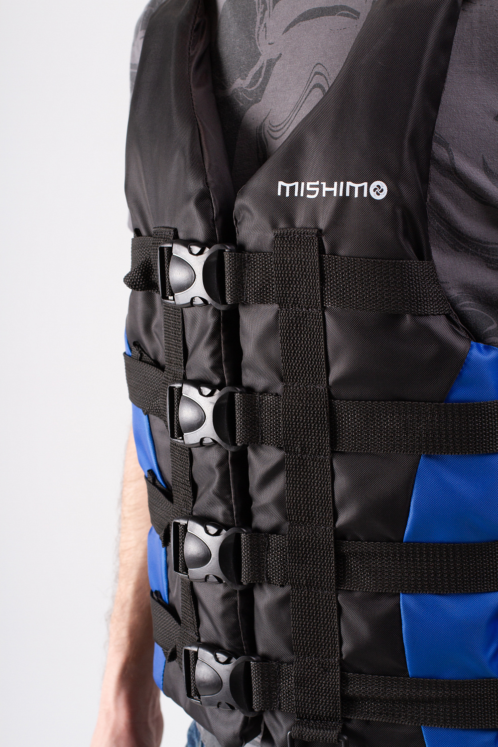 Жилет спасательный MISHIMO PRO Премиум качества Черно-синий в Коломне