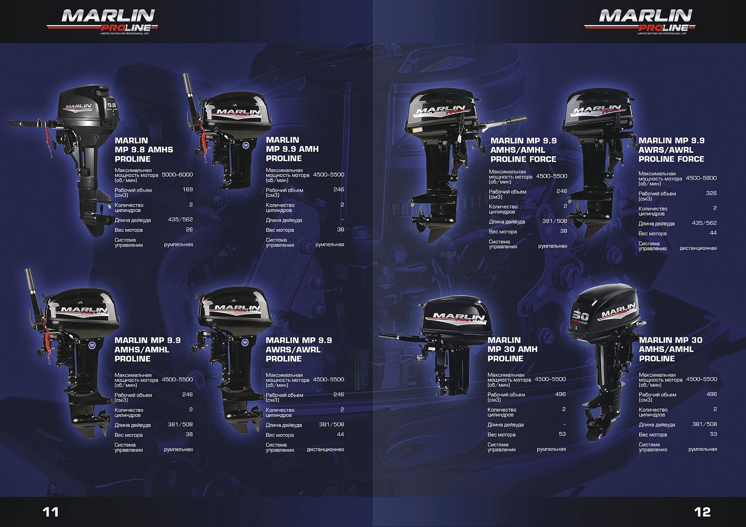 Лодочный мотор MARLIN PROLINE MP 50 AWR ПОД ВОДОМЕТ в Коломне